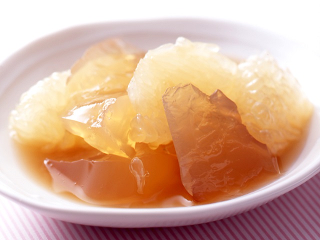 黒酢寒天とグレープフルーツのしょうが風味