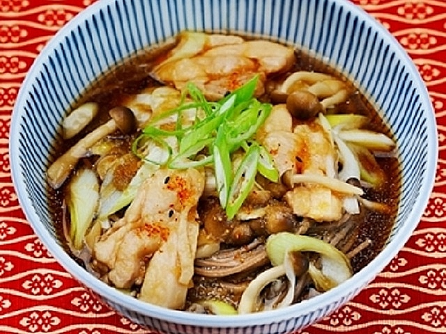 鶏とねぎのみぞれそば