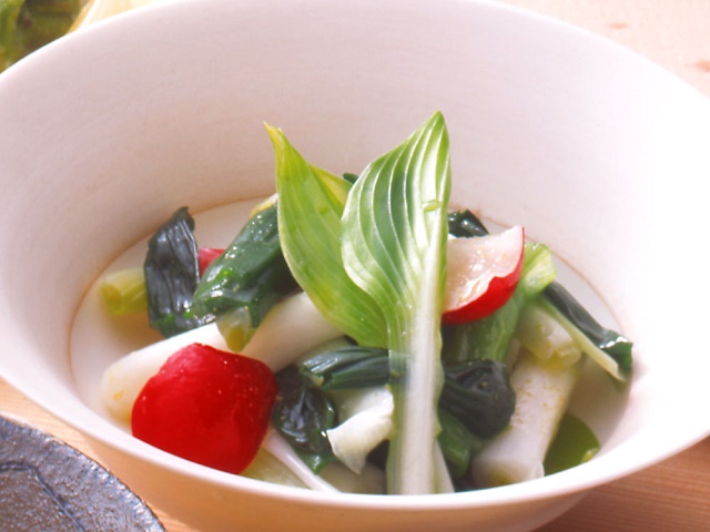 春野菜のからし酢あえ