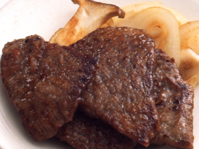 牛肉とエリンギの照り焼き