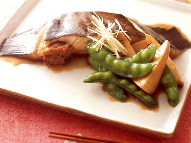 子持ちがれいと春野菜の煮付け