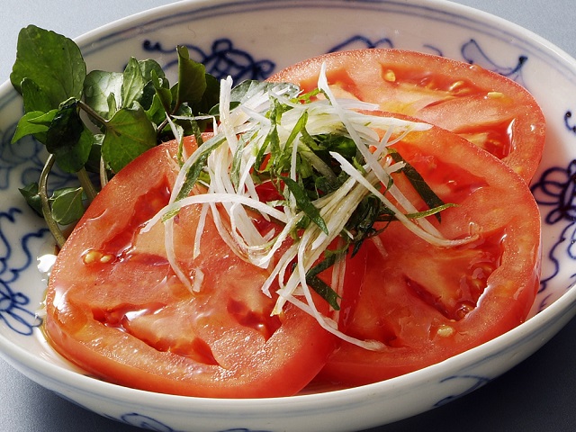 トマトの甘酢かけ