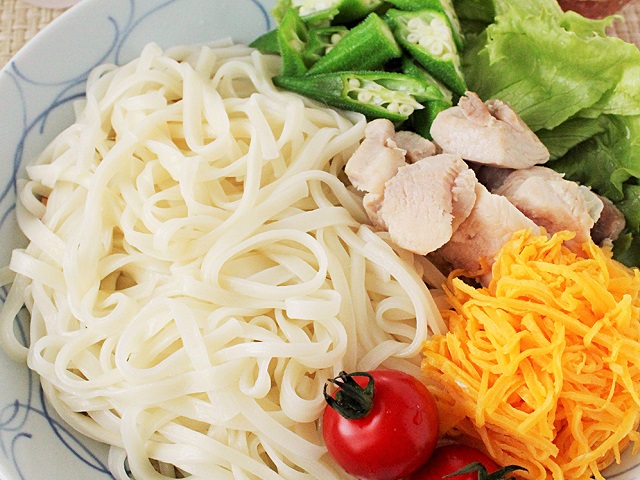五目サラダつけうどん